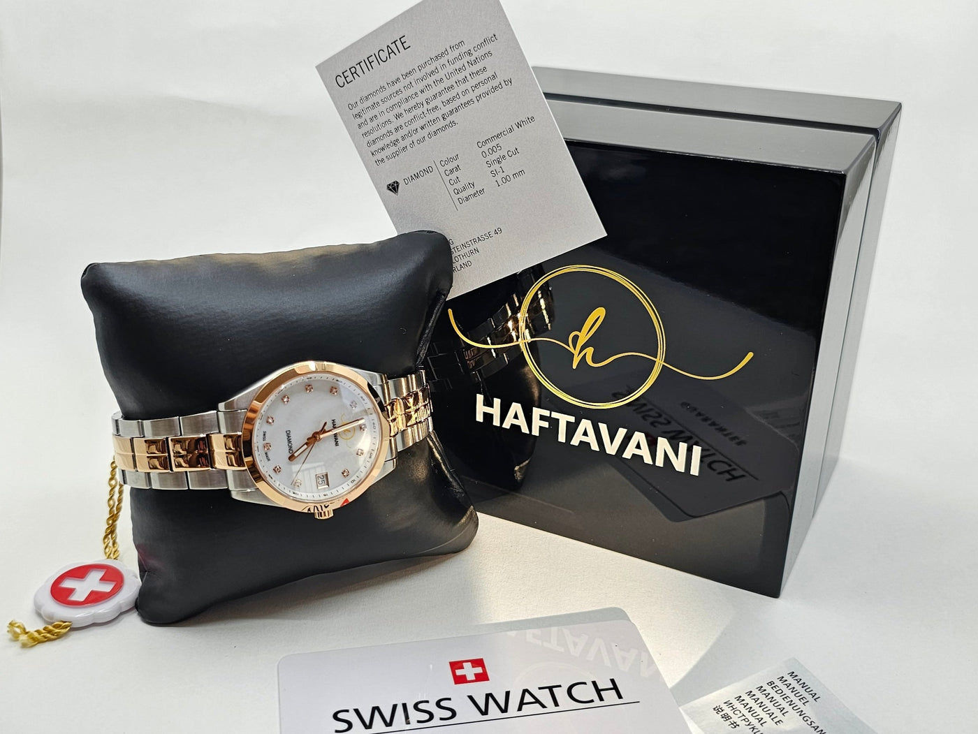 Rose gold watch with marble face shop